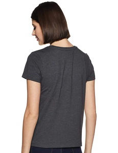 T-shirt pour femme à col rond, 100% coton extensible, coupe régulière, manches courtes, vêtements de sport d'été, entraînement en salle de sport, séchage rapide, respirant - Product Image 6