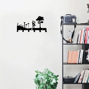 CIFbuy Organizzatore da Parete in Ferro con Portachiavi a Tema Amore per Coppie, Ideale per Servizio Ritiro Temu, Organizzatore di Posta e Chiavi - Product Image 1