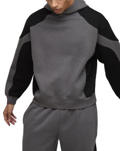 ชุดวอร์มแบบสวมหัวของผู้ชายผ้าฝ้าย100% พิมพ์โลโก้บนหน้าจอแบบกำหนดเองชุด2ชิ้นสำหรับ480GSM รุ่นเฮฟวีเวตสวมใส่สบาย - Product Image 3