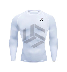 เสื้อแขนยาวรัดรูปแห้งเร็วสำหรับผู้ชาย เสื้อออกกำลังกาย ยืดหยุ่น กระชับรูปร่าง เสื้อกีฬา เสื้อฟิตเนส เสื้อรัดกล้ามเนื้อผู้ชาย ป้องกันการระคายเคือง - Product Image 3