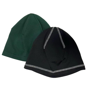 Bonnets d'hiver en tricot couleur unie, doux, style rétro, effet vieilli, avec trou pour broche et revers, bonnets thermiques effet usé - Product Image 2