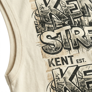 Private Label Heavyweight Sleeveless T-Shirt Custom DTF Print Brand Logo Oversized Streetwear Boxy Tank <b>Top</b> Manufacturer Bulk - Product Image 4