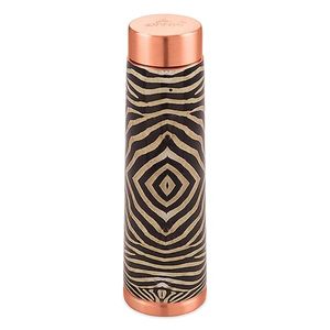 Botella de agua de cobre con acabado martillado, aislada térmicamente, para viajes al aire libre, senderismo, camping, adultos, diseño vintage. - Product Image 2
