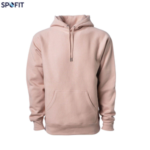 Sudadera con Capucha Verde Oliva para Hombre SPOFIT, Corte Regular, Algodón French Terry, Sudadera Informal con Capucha, Color Sólido, Ropa de Otoño - Product Image 4