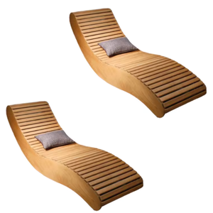 Sunrise Mobilier en bois massif Chaise longue moderne Jardin Plage et piscine Chaises longues Mobilier d'extérieur Direct Factory - Product Image 3