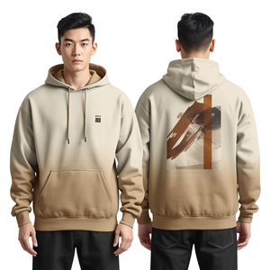 Sweat à capuche dégradé imprimé pour homme – Coton décontracté, motif graphique tendance, pull confortable de qualité supérieure - Product Image 2