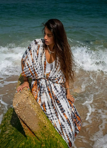 Ropa de Moda para Mujer, Elegante Vestido Kimono Largo de Verano de Algodón, Kimono Liso para Mujer, Kimono de Playa, Kimono Boho - Product Image 2
