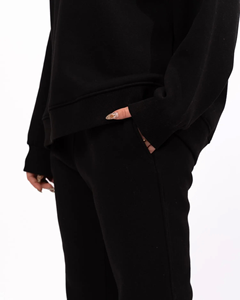 ชุดเซ็ตสเวตเตอร์และกางเกงขายาวผู้หญิงแบบโอเวอร์ไซส์ ผ้าฝ้าย 100% สกรีนโลโก้ตามสั่ง OEM  จำนวนสั่งขั้นต่ำน้อย ราคาดีที่สุด - Product Image 6