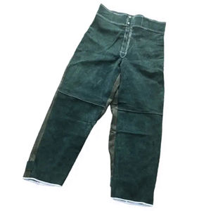 Bretelles légères en cuir pleine fleur, réglables, avec coutures ignifuges, pour pantalons de soudure, en tissu sergé décontracté - Product Image 5