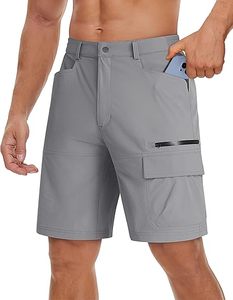 Men's Casual Outdoor Cargo Shorts Multi Pocket Quick Dry Stretch Fabric Hiking Fishing Travel Shorts - Product Image 1