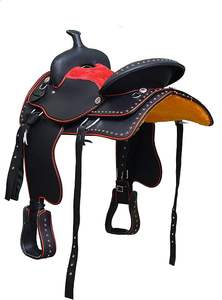 Selles Western faites à la main en cuir PU durable avec armature en fibre, quincaillerie en acier inoxydable, pour le Rodeo et l'équitation sur sentier, tailles personnalisées, export M S - Product Image 3