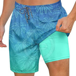 Shorts de bain pour hommes avec cordon de serrage, taille adulte, légers, séchage rapide, pour la natation et le surf - Product Image 1
