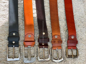 Nuevos cinturones de cuero genuino Unisex de lujo hechos a mano de alta calidad logotipo personalizado cinturones de cuero Real con estilo único - Product Image 4