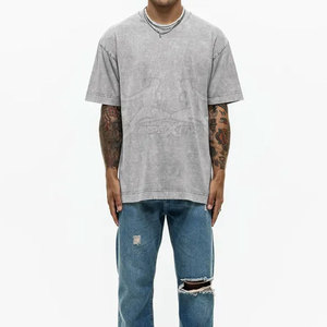 Camisetas Extra Grandes con Lavado Ácido de Nuevo Diseño y Alta Calidad, Camisetas Extra Grandes con Lavado Ácido para Hombre, Más Vendidas - Product Image 3