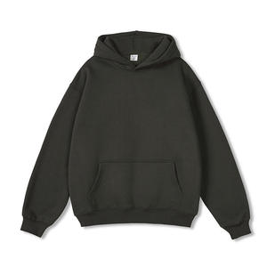 Sudadera con Capucha Oversize para Hombre, Color Sólido, Algodón Felpa, Estilo Urbano, Antiencogimiento, Casual, Otoño, Bolsillos, Manga Larga, Corte Regular - Product Image 5