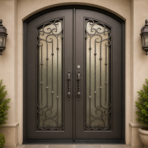 Puertas de Hierro Forjado Personalizadas de Primera Calidad: Mejore el Atractivo de su Hogar con Elegantes Puertas de Hierro Forjado y Puertas Modernas de Acero de Alta Seguridad. - Product Image 4