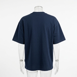 Men's T Shirt <b>Navy</b> Blue Abstract Graphic Print Crew Neck Short Sleeve Oversized Fit Casual Streetwear <b>Tshirt</b> - Product Image 5