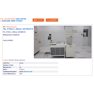 TEL P-12XLn+ Prober - Équipements et pièces semi-conductrices d'occasion de qualité supérieure à l'échelle mondiale - Product Image 3