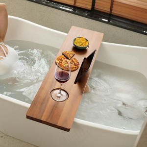 Wooden Bathtub <b>Caddy</b> <b>Bath</b> <b>Tray</b> for Tub Bathroom Wooden Amenity <b>Tray</b> <b>Bath</b> Accessories, Spa Gift Wholesale Supplier from Vietnam - Product Image 3