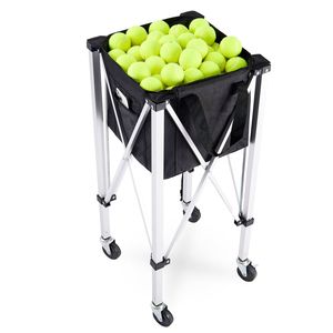 Carrello Portapalle da Tennis Pieghevole in Lega di Alluminio Leggero, Capacità 150 Palline, con Ruote Rimovibili - Product Image 6