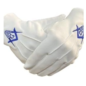 Guantes Masónicos de Algodón Blanco con Logotipo Impreso por Transferencia Térmica, Largos hasta la Muñeca, Multifuncionales, con Detección de Agujas, para Ciclismo al Aire Libre en las Cuatro Estaciones - Product Image 1