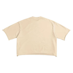เสื้อยืดคอตตอนทรงบ็อกซี่ สตรีทแวร์ พิมพ์โลโก้ได้ตามต้องการ สำหรับผู้ชาย ทรงโอเวอร์ไซส์ คอกลม ผ้าเรียบ ไม่ยับ ระบายอากาศได้ดี แขนปกติ น้ำหนัก 250 กรัม - Product Image 5