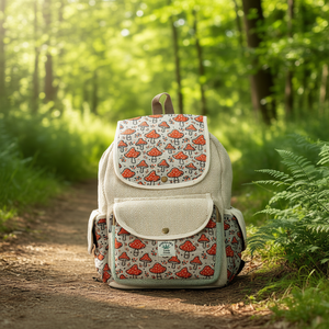 Sac à dos de sport décontracté en coton et chanvre - Product Image 3