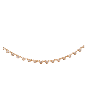 Collier avec pendentif en diamant ovale plaqué or 18 carats en acier inoxydable pour femmes - Product Image 3