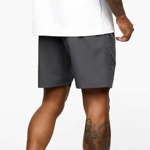 Pantalones Cortos Deportivos de Algodón Gris para Hombre, Diseño Personalizado con Logotipo, Corte Holgado, por Encima de la Rodilla, para Gimnasio y Running - Product Image 2