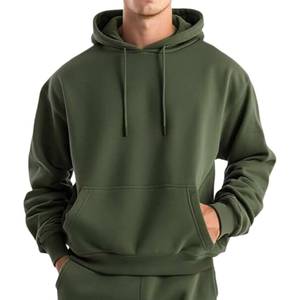 Sweat à capuche uni en coton pour homme, noir, blanc, gris, vêtements basiques, vente en gros - Product Image 1