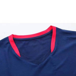 Uniformes d'équipe de football unisexes |   Ensemble de maillots de football d'hiver personnalisés avec nom de joueur, séchage rapide, 100 % polyester, col en V, taille élastique - Product Image 2