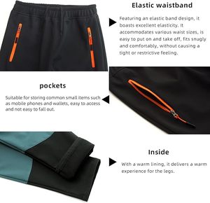Pantalons de ski et de randonnée en softshell pour garçons et filles, doublés de polaire, imperméables, pour enfants, pantalons d'extérieur - Product Image 3