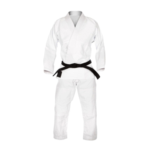 Uniforme de Karate Blanco para Adultos Unisex, 100% Algodón, Duradero, Corte Regular, Cinturón Negro Incluido, Ropa de Artes Marciales - Product Image 1