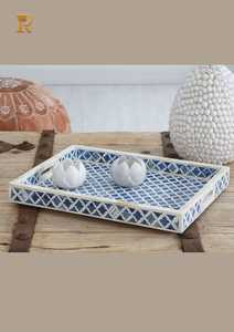Pure Bone and Resin Inlay Serving <b>Tray</b> Dinning Table Decorative Serving <b>Tray</b> for Home Hotel & Restaurant Hot Supplies - Product Image 6