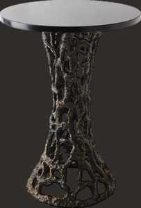 Mesa Auxiliar de Latón Antiguo con Base de Metal Personalizada y Tapa de Mármol para el Hogar, Dormitorio, Sala de Estar, Mesa de Noche, Mesa de Centro - Product Image 6