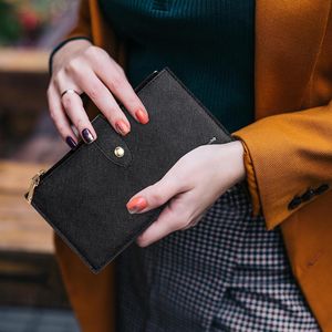 Portefeuille multi-cartes RFID de grande taille pour femmes, avec poche zippée, porte-cartes de crédit - Product Image 2