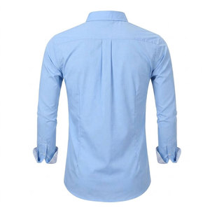 เสื้อเชิ้ตยีนส์ผู้ชายแบบใหม่ล่าสุด ปิดกระดุมแบบสั่งทำพิเศษ ดีไซน์ปกเสื้อแบบพับได้ สวมใส่สบายๆ - Product Image 6