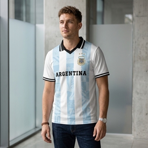 เสื้อโปโลฟุตบอลสไตล์เรโทรสำหรับวันแข่งขัน ระบายอากาศได้ดี คอลเลคชั่นชุดกีฬาทีม - Product Image 2