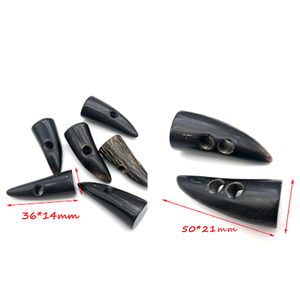 Botones de Cuerno de Buey Auténtico de 2 Agujeros, Estilo Retro, Color Natural, Personalizados, de Primera Calidad, para Suéteres, Venta al Por Mayor - Product Image 6