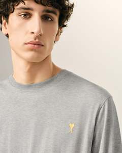 Camiseta Extra Grande Personalizada para Hombre, Color Gris con Mangas en Contraste Amarillo, Tejido de Algodón, Cuello Redondo, Estilo Casual, 100% Algodón, Colección de Verano - Product Image 3