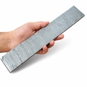 Barra de Acero de Damasco Trenzado Hecha a Mano Personalizada 10x2in, Billetes de Damasco para Herramientas de Bushcraft y Fabricación de Cuchillos - Product Image 3