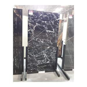 800x1600mm 80x160cm 32x64 pulgadas Mármol Negro de Alto Contraste 800x1600mm Losas de Porcelana de Mármol Negro de Alto Brillo Grandes - Product Image 1