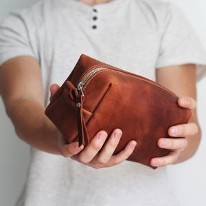 Conception populaire bon matériel ensemble de soins de la peau sac grande capacité pochette de maquillage en cuir hommes sac cosmétique TYG-0091 - Product Image 6