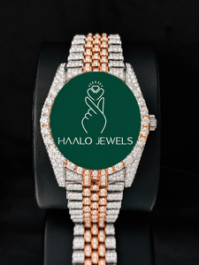 Nouvelle Arrivée Montre-Bracelet Automatique de Luxe Élégante en Moissanite et Diamant, Style Hip-Hop Antique en Acier Inoxydable, Disponible à la Vente - Product Image 4