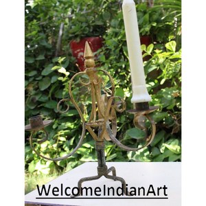 Vintage Metal Modelo 1 Portavelas Elegante Entrada Linterna & Tarro Titular - Product Image 4