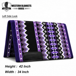 Custom New Zealand Wool Western <b>Heavy</b> Horse Show Pad Durable Handmade Saddle Pad <b>Heavy</b> Duty New Zealand Wool Horse Show Pad - Product Image 3