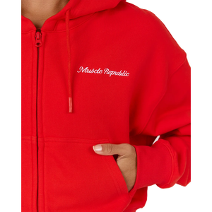 Sweat-shirt à capuche court zippé en molleton doux pour femme, manches longues, décontracté, streetwear, gym, élégant, tendance - Product Image 5