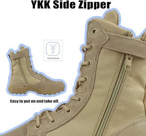 Botas Tácticas para Hombre, Ligeras, Duraderas, con Cierre Lateral, Transpirables, para Trabajo y Actividades al Aire Libre - Product Image 5
