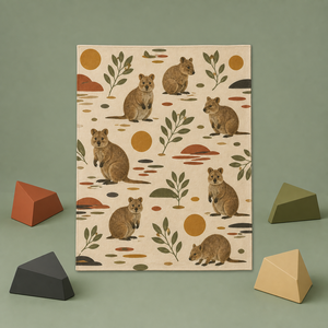 Custom Printed Throw Blanket Quokka Rambutan Bassoon Javelin Cuttlefish Falafel Sublimation Flannel Fleece Polyester - Product Image 4