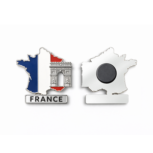Imán de nevera de metal duradero chapado personalizado de Francia, recuerdo de viaje a la ciudad o al campo, de JIN JUMBO - Product Image 3